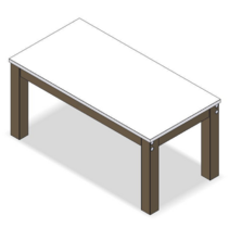EFT Test Table - Table 160 x 80 cm, made of wood without any metallic parts